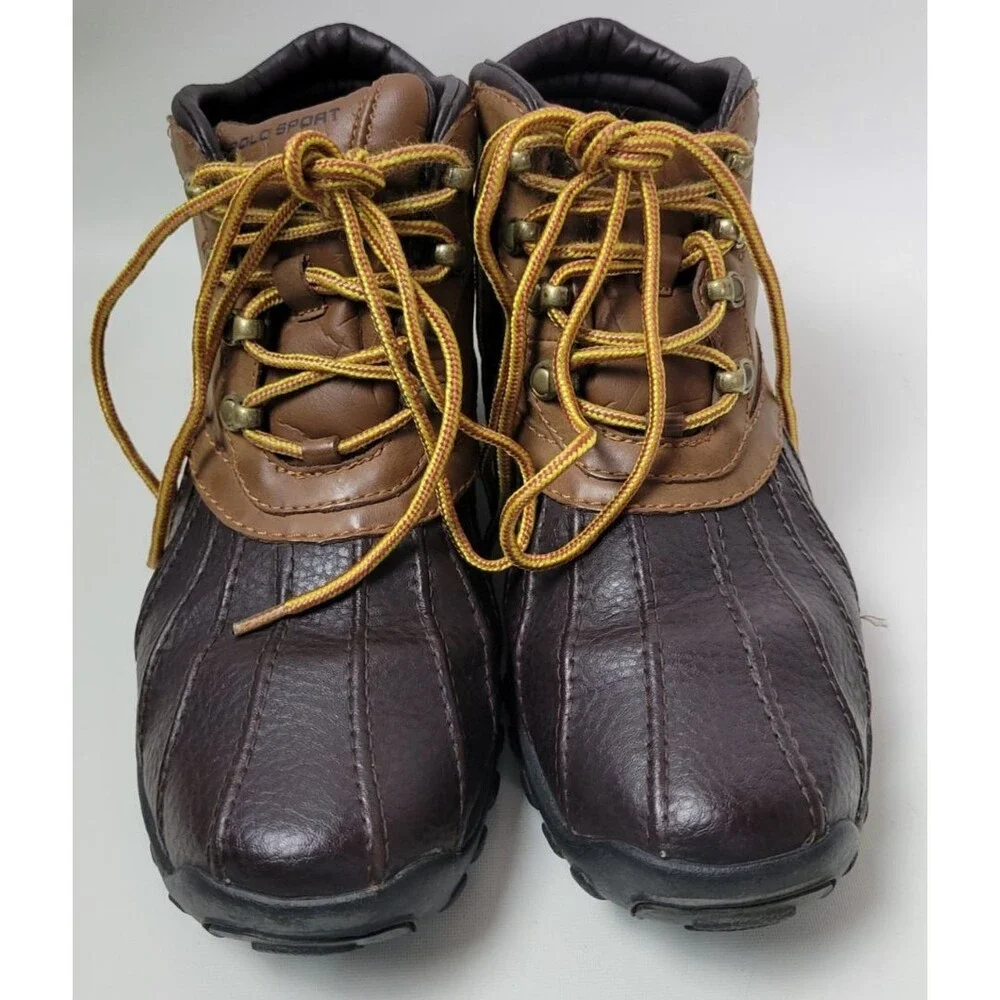 Polo‎ Sport Ralph Lauren Mens Brown Leather Duck  Boots  US 8.5